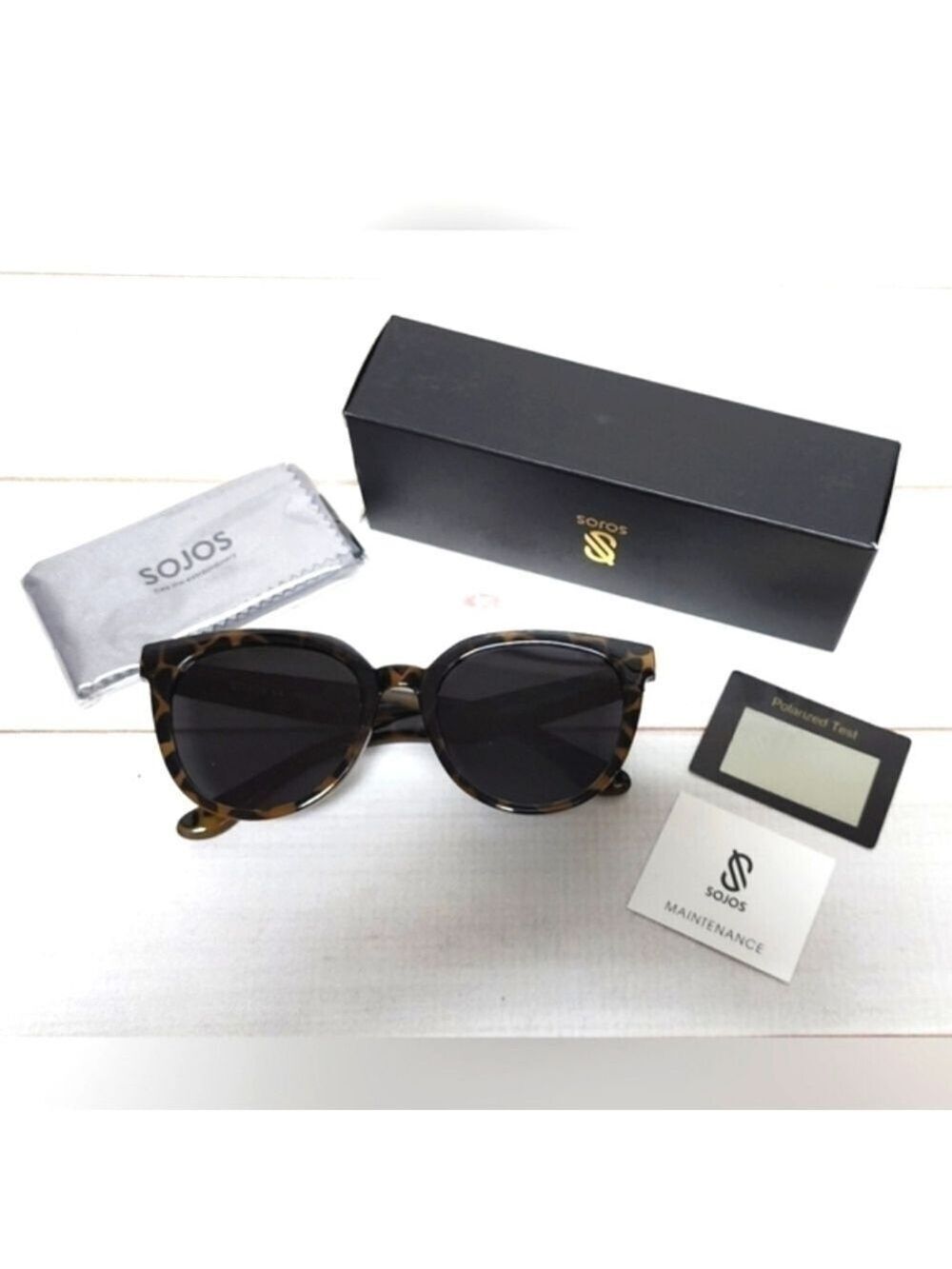 Sojos Round Polarized Sunglasses with UV Protection - New In Box